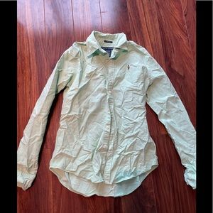 Ralph Lauren Slim Fit Pastel Green Oxford Button Down